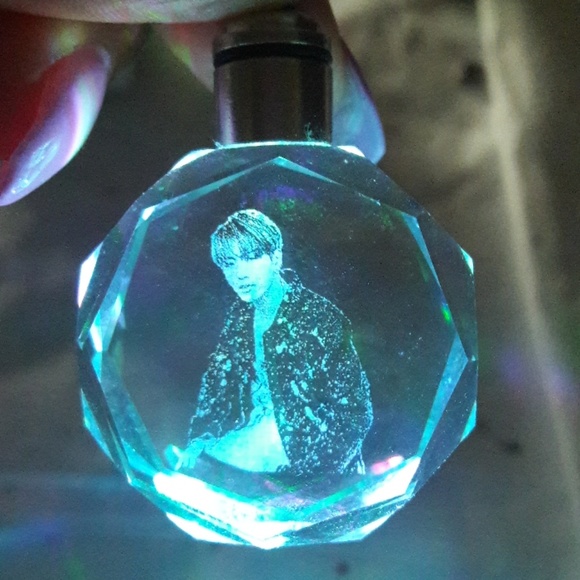 Accessories Kpop Bts Jungkook Crystal Light Up Keychain Poshmark